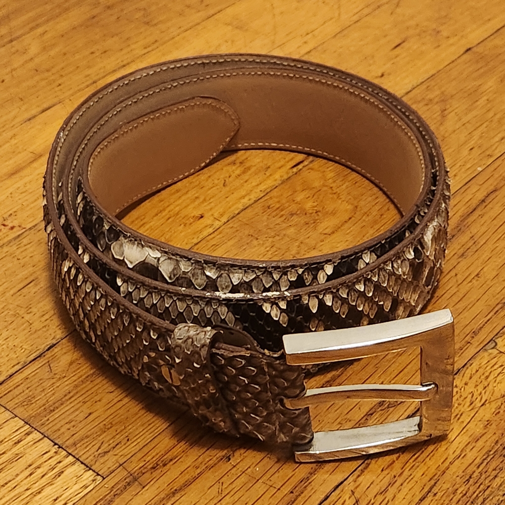 Snake Skin Leaather Belt